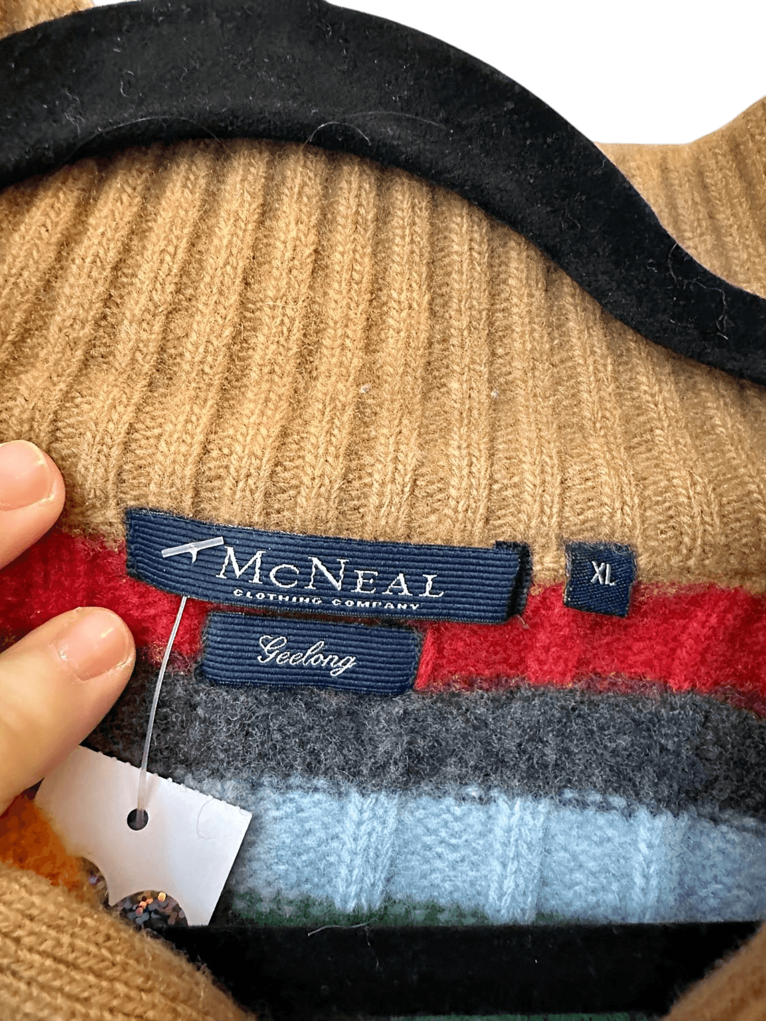 McNeal Striped Merino Wool Half-Zip Sweater - Size XL 4