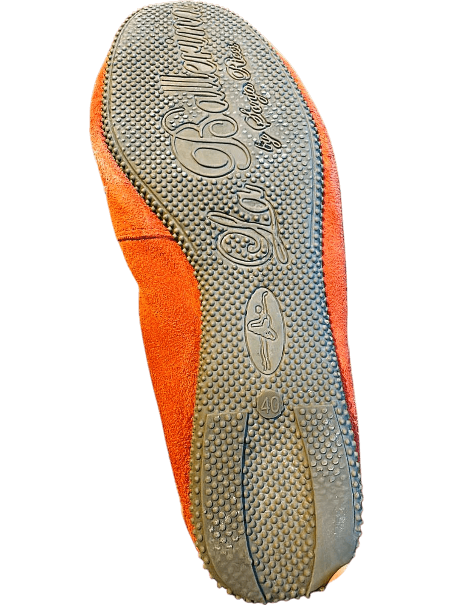 Ballerina Flats von Baldinini - Rotorange Wildleder mit Logo - Größe 40 4