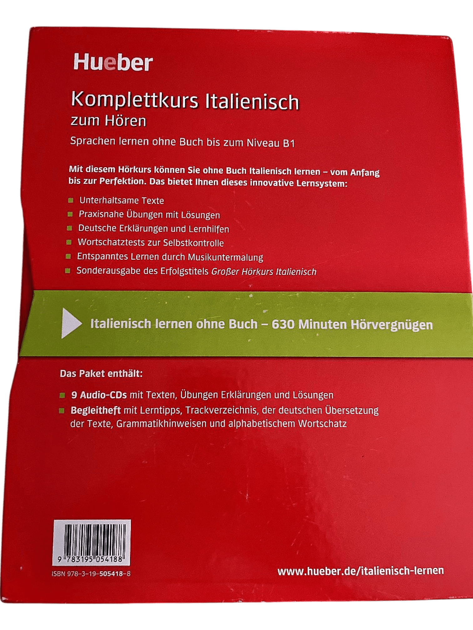 Hueber Italienisch Komplettkurs zum Hören - B1 Niveau mit 9 Audio-CDs 2