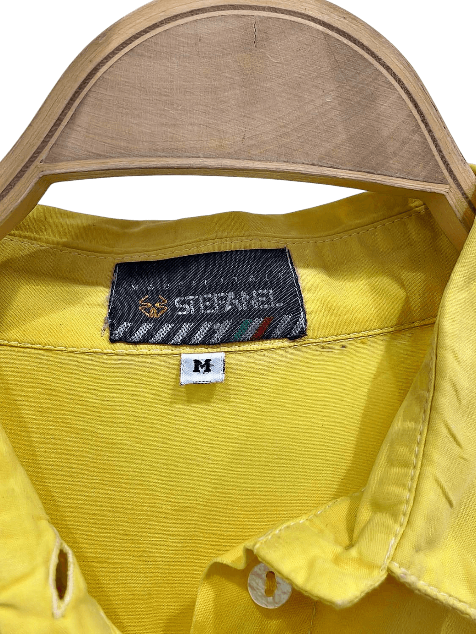Stefanel Yellow Button-Down Shirt - Size M - Made in Italy 2