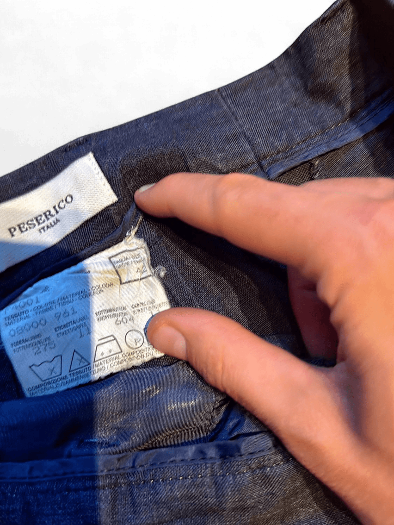 Peserico Italia Navy Linen Trousers - Size 11 4