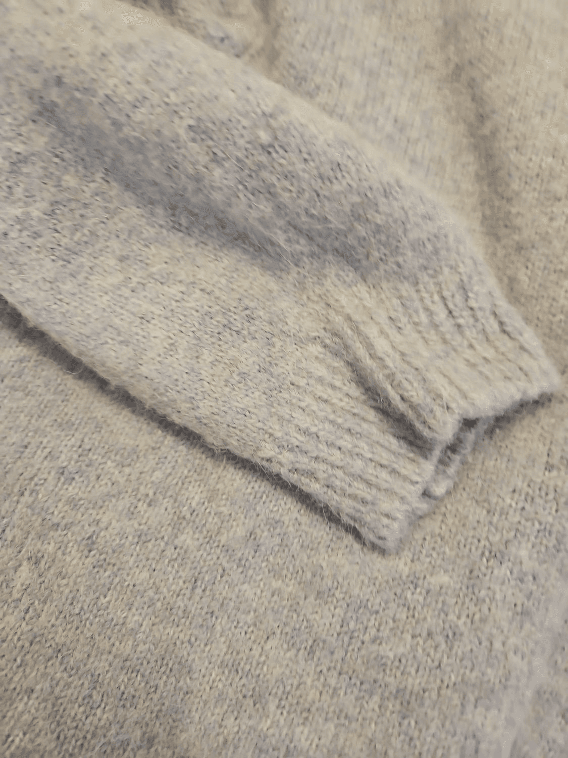 & Other Stories Alpaca Wool Blend Collared Cardigan - Lavender Grey 10