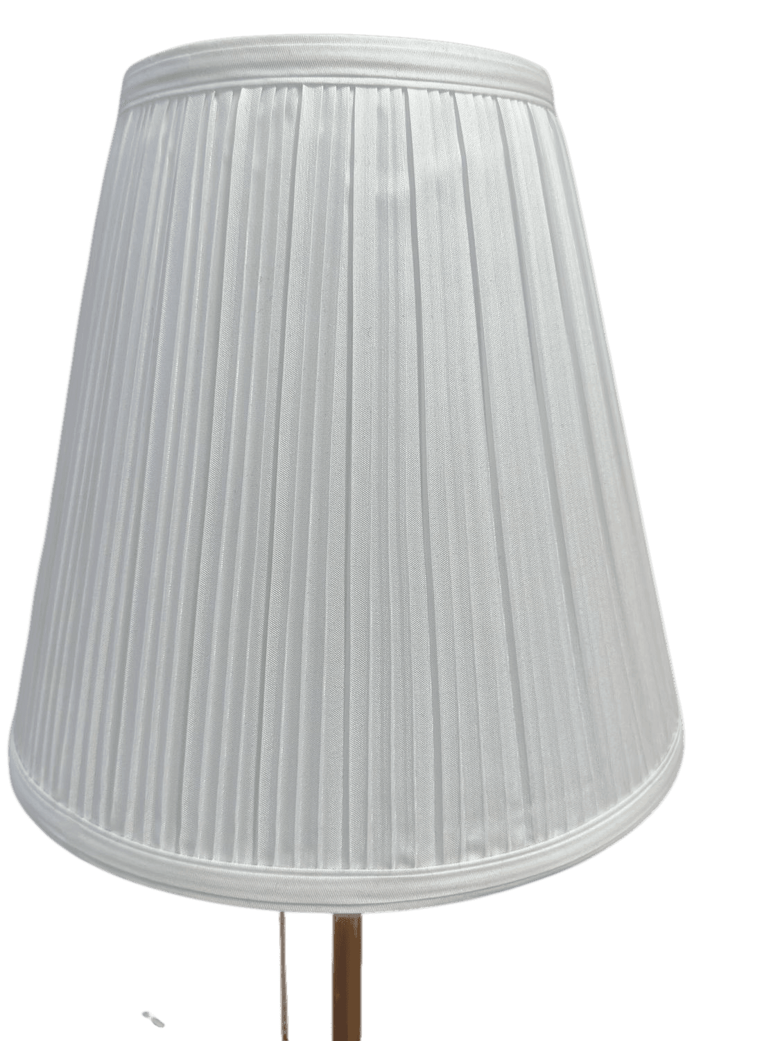 Elegant Table Lamp with White Pleated Shade and Silver Base 2