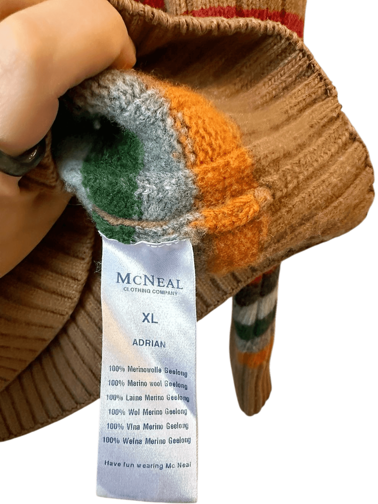 McNeal Striped Merino Wool Half-Zip Sweater - Size XL 5