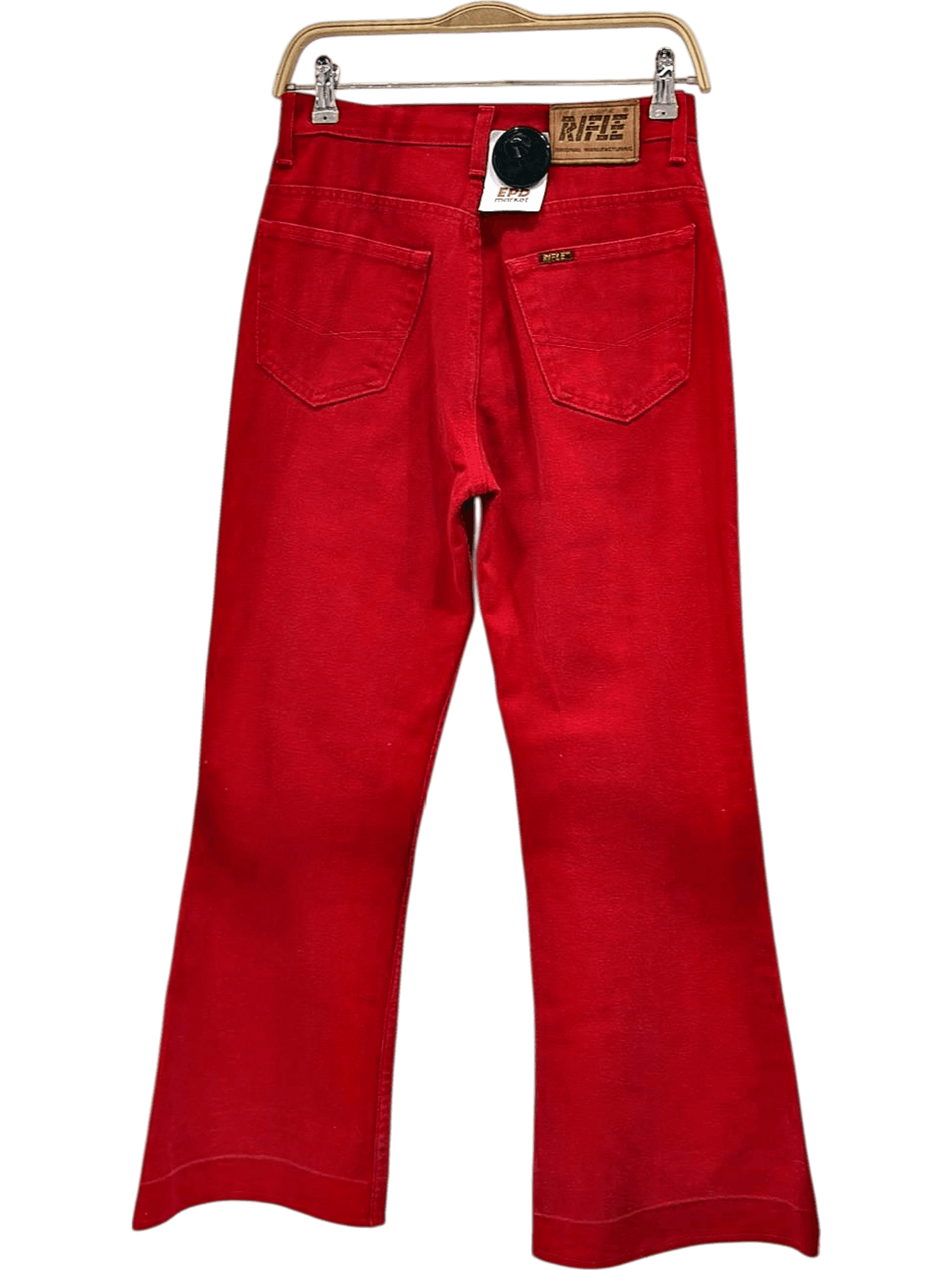 RIFLE Red Denim Flared Jeans - High Rise 3