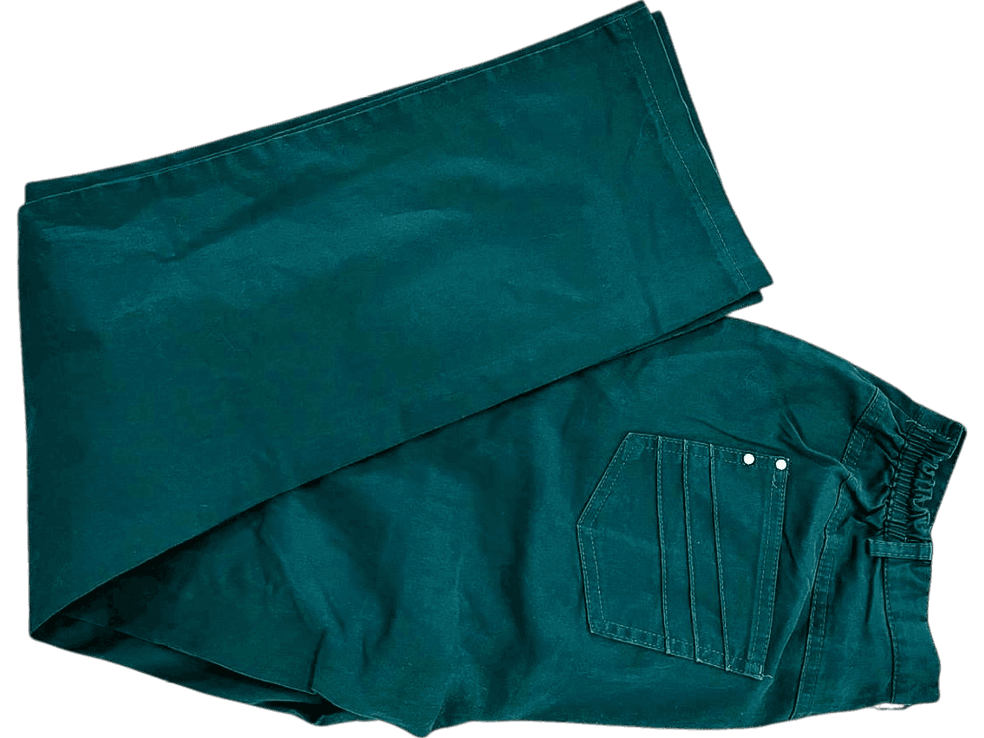 COSMA Teal Cotton Trousers - Women's Casual Pants 4