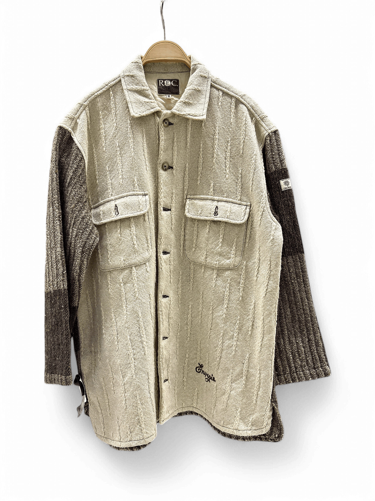 Vintage Energie Wool Button-down Shirt - Size M 1