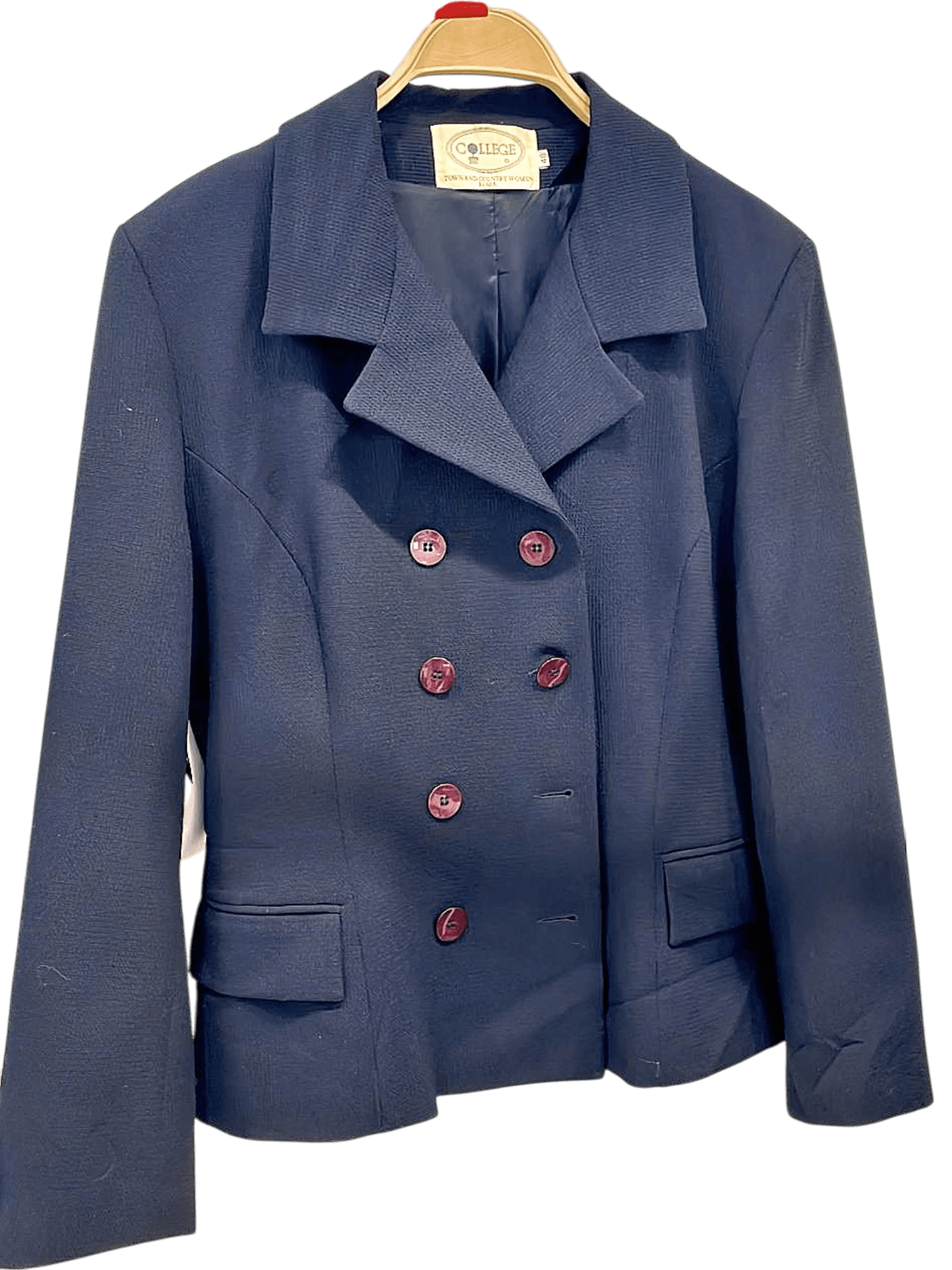 Vintage College Navy Pea Coat Blazer 1