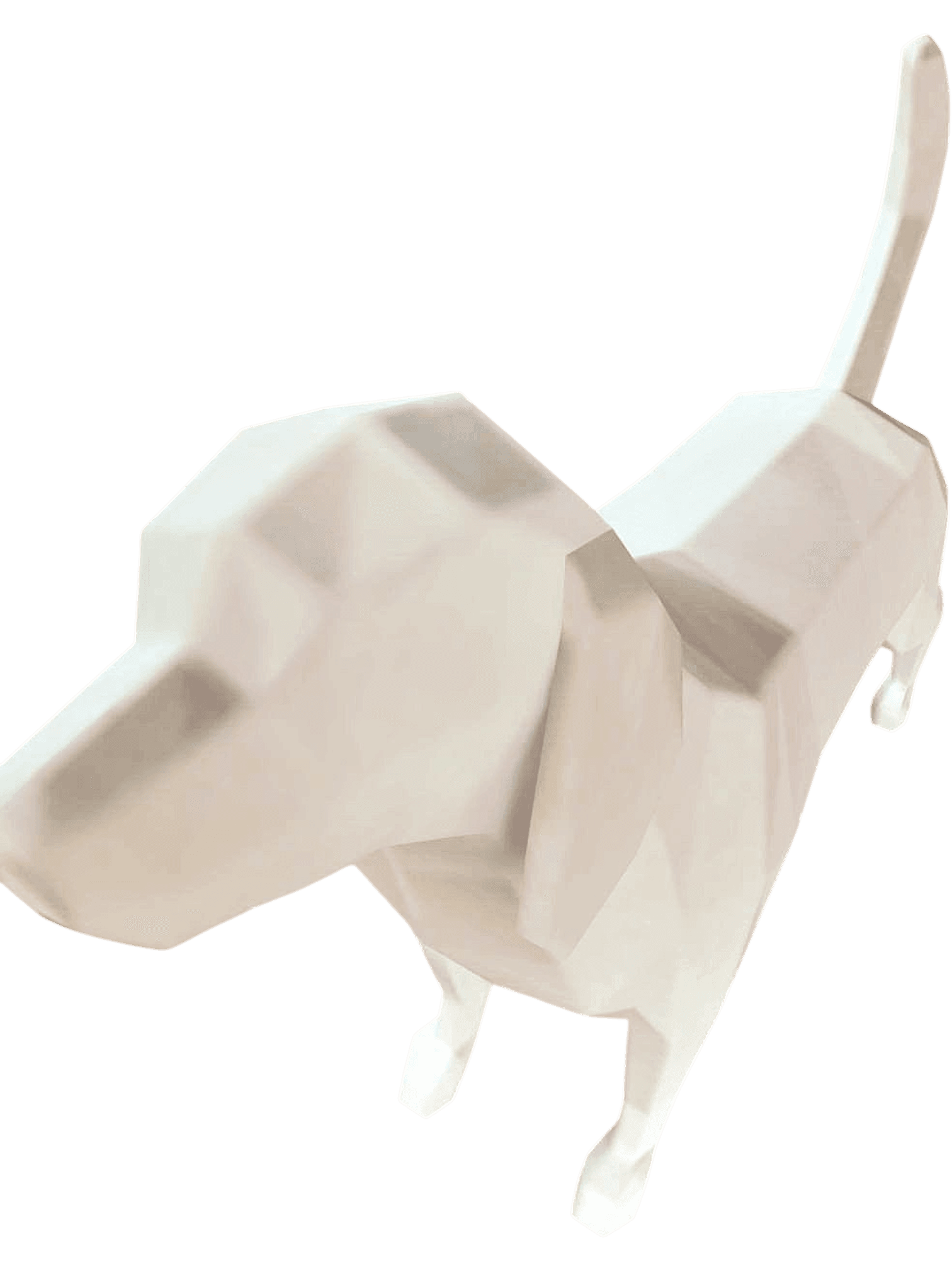 Minimalist Geometric Dog Sculpture - Modern Home Decor 1