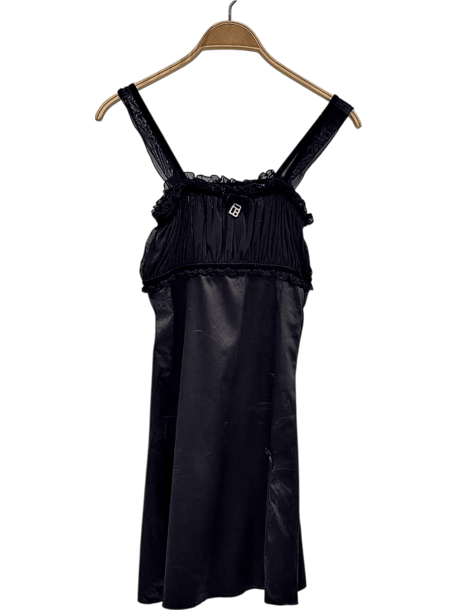 Biagiotti Bodywear Black Satin Lingerie Slip Dress - Size 2B 1