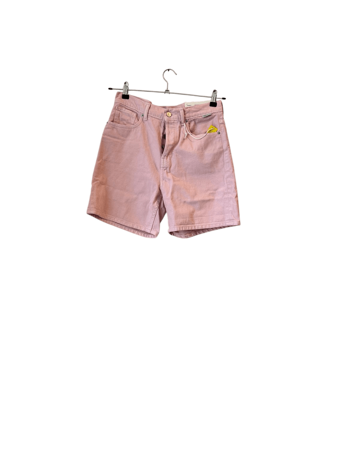 Armedangels Pink High-Waist Cotton Denim Shorts - Size 28 2