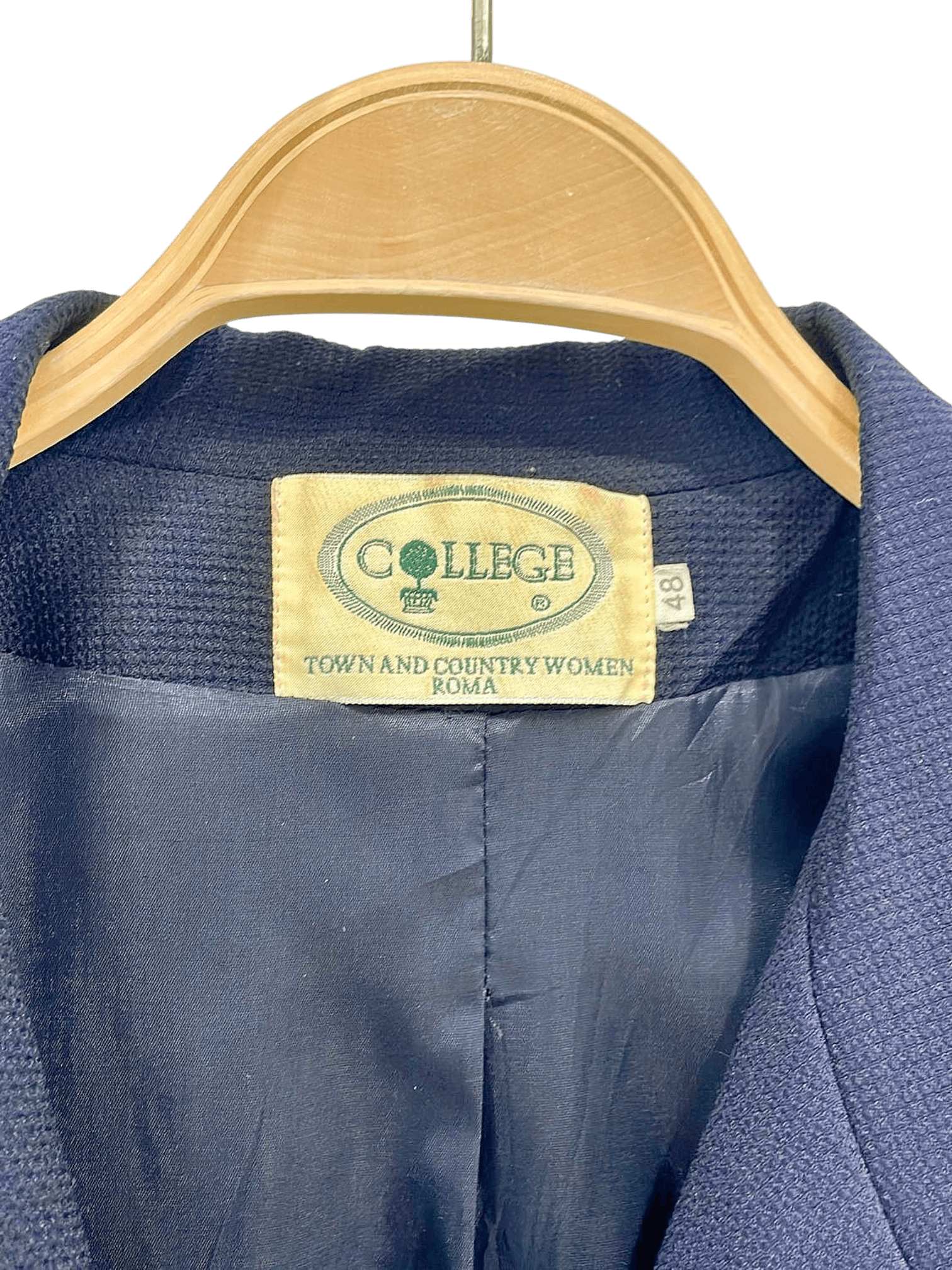 Vintage College Navy Pea Coat Blazer 3