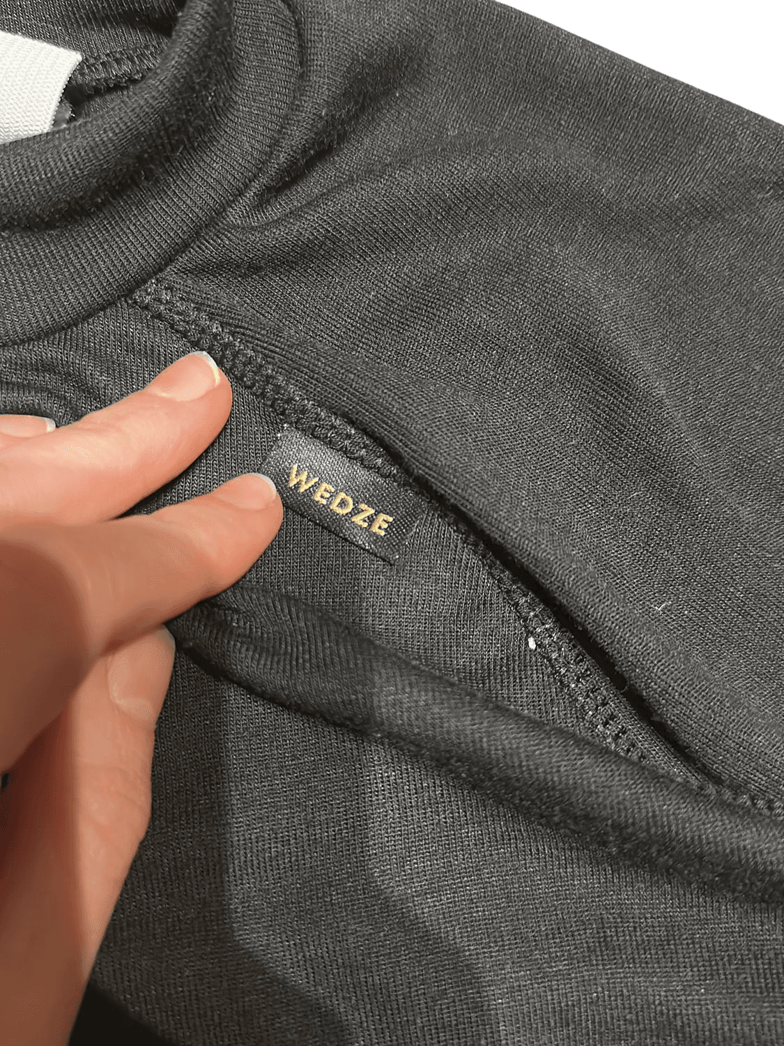 WEDZE Black Thermal Base Layer Mock Neck Top for Winter Sports 3