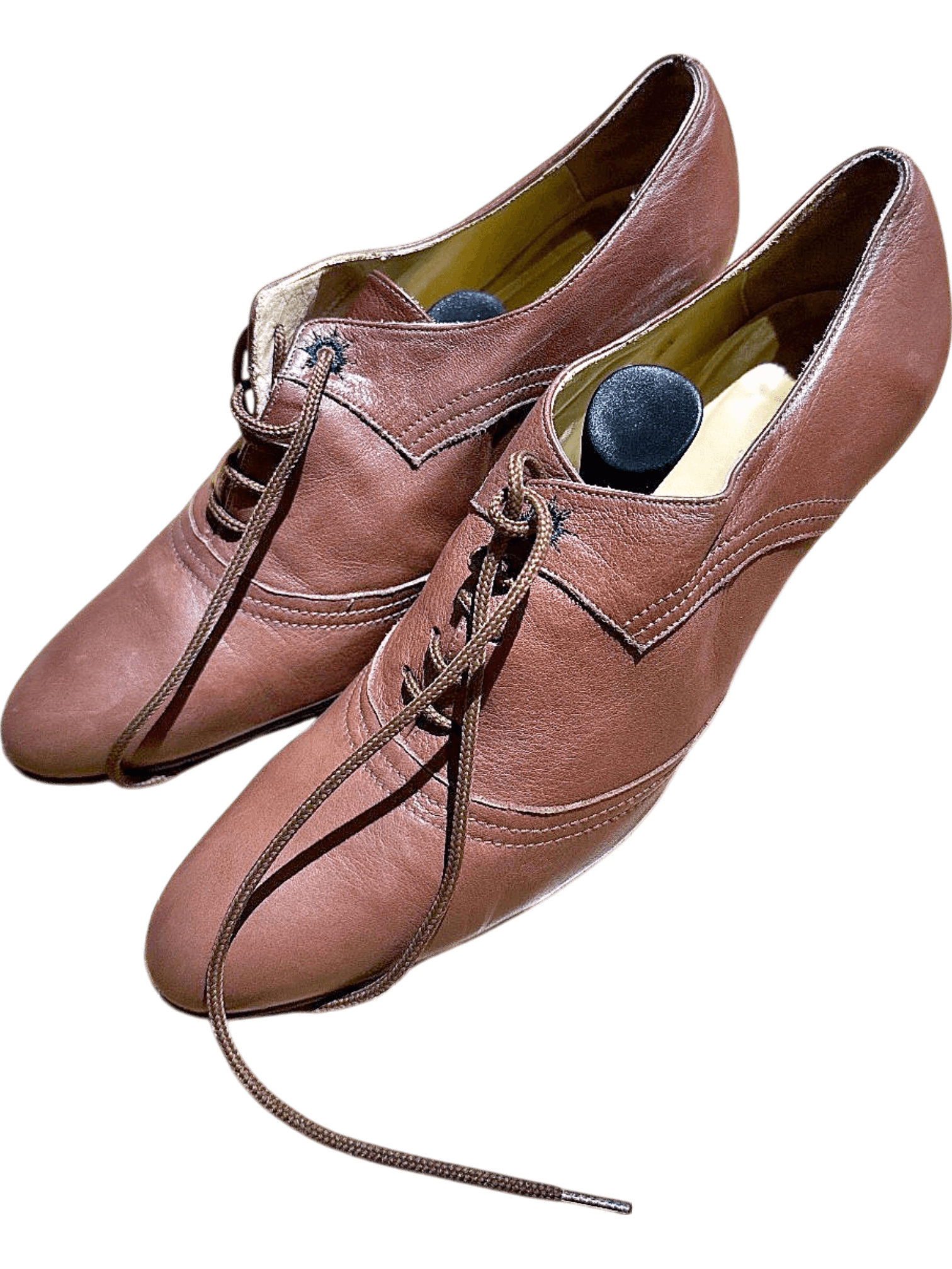 Americana Brown Leather Heels - Size 41 1