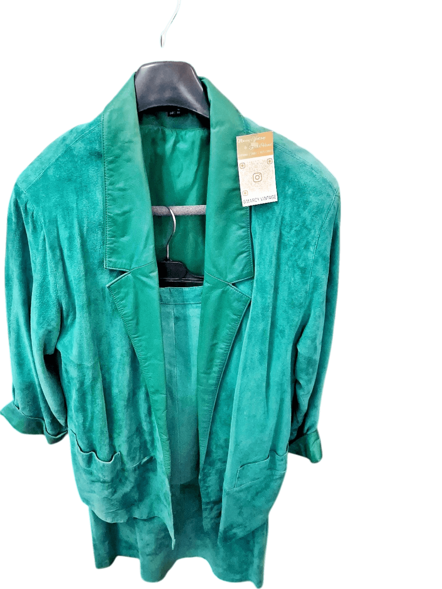 Vintage Green Suede Blazer - MARCY Vintage Collection 1