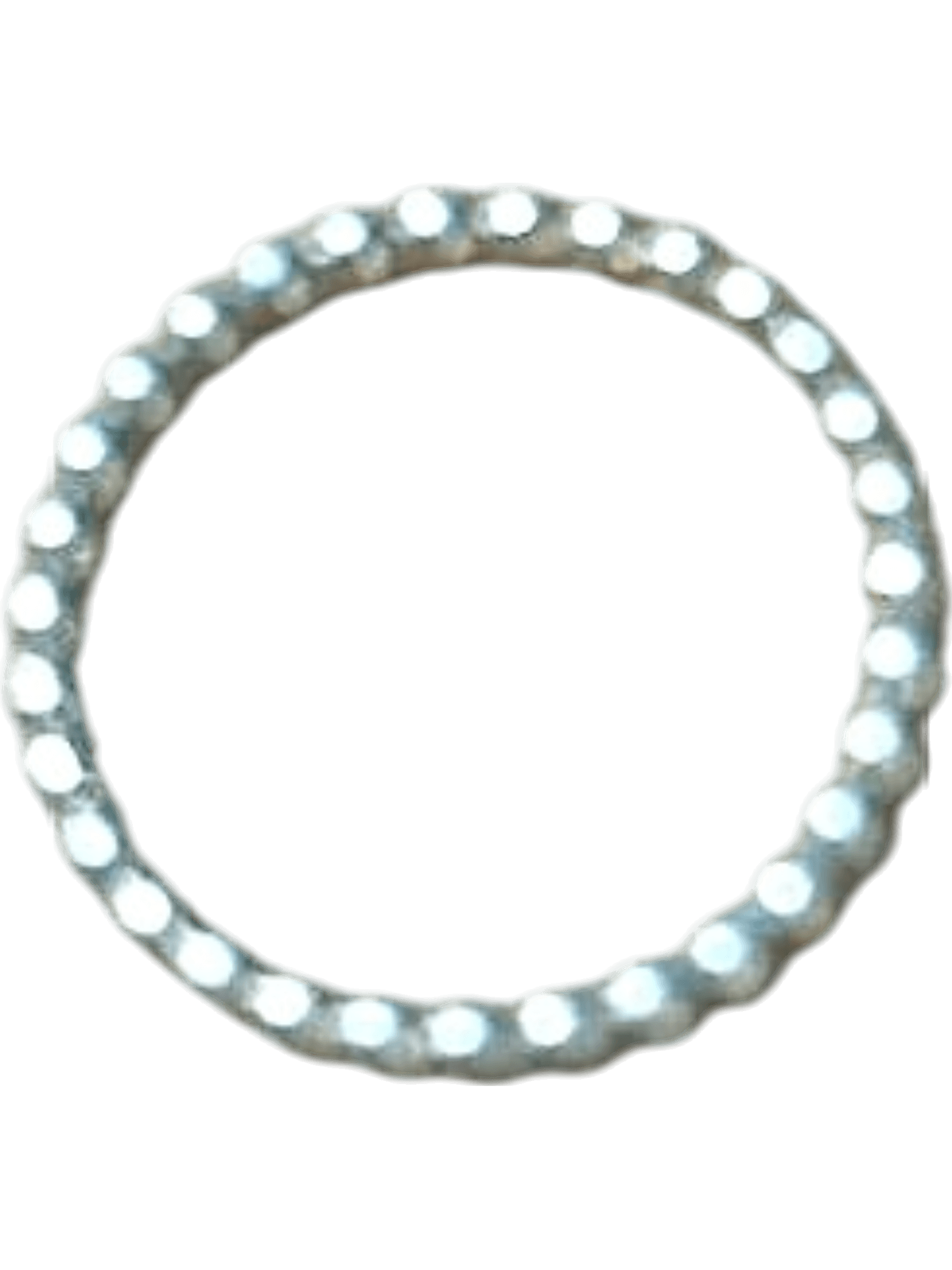 Delicate Silver Beaded Band Ring 2