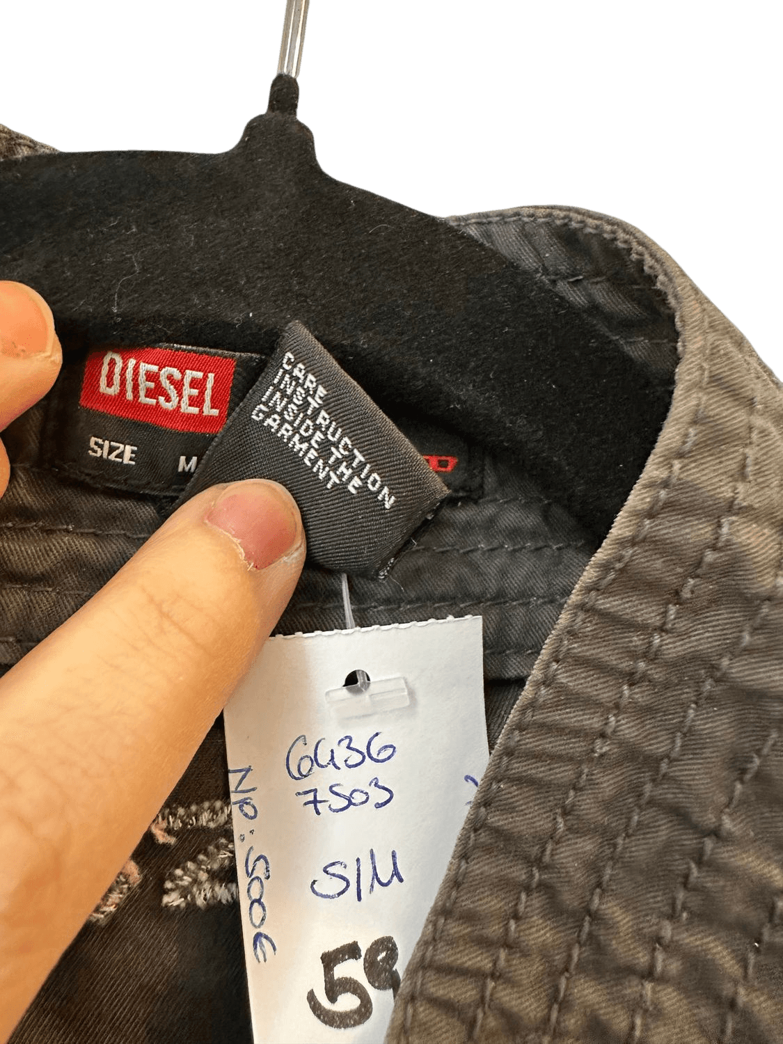 vintage Y2K Diesel Black Cotton Military Jacket with Western Details - Size M 5