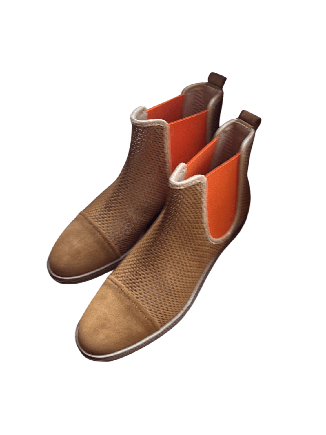 Pertini Perforated Suede Chelsea Boots - Size 40