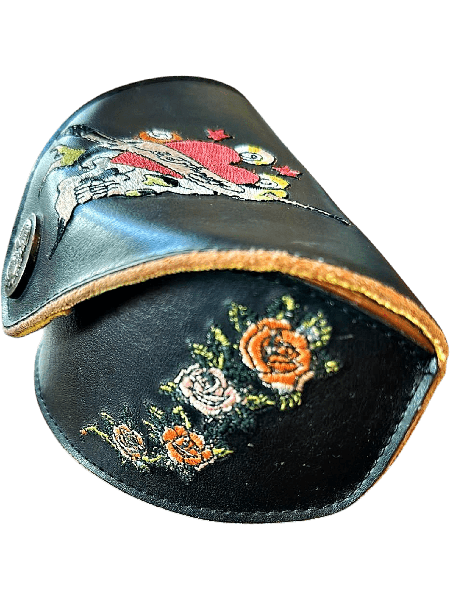 Ed Hardy Vintage Tattoo Eyewear Black Leather Glasses Case 3