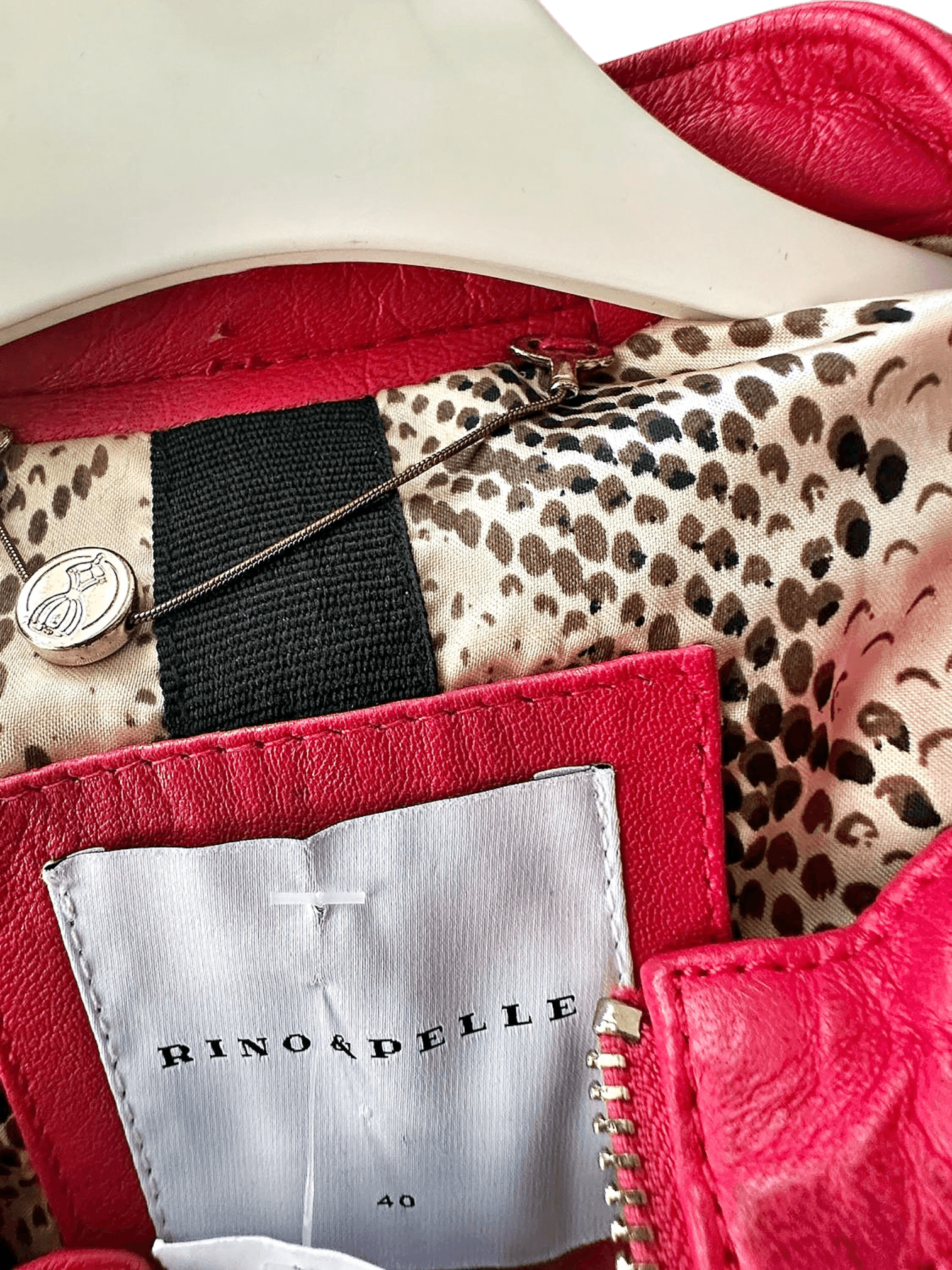 Rino & Belle Red Leather Jacket - Size 38 3