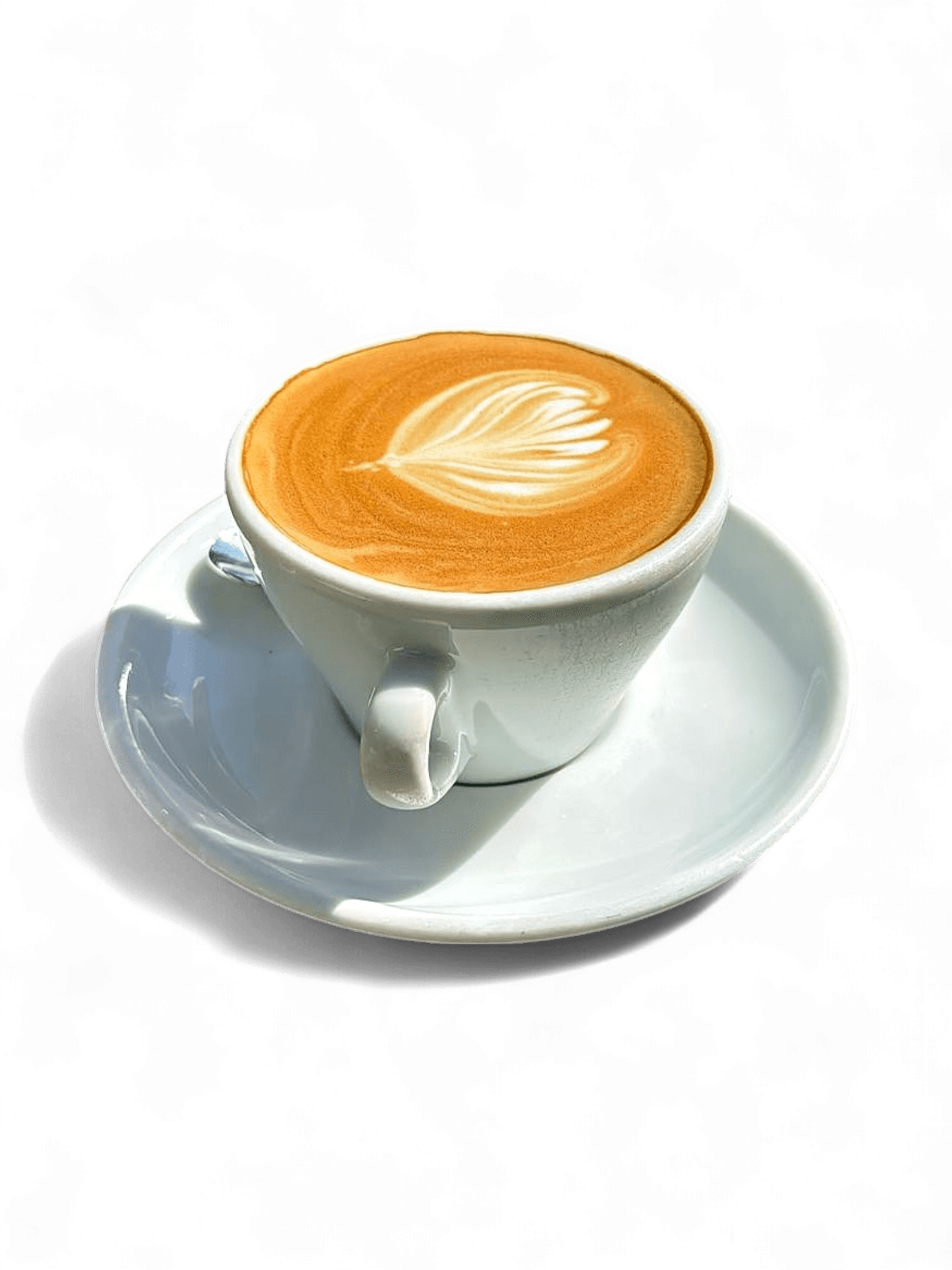 White Ceramic Coffee Cup with Saucer 1