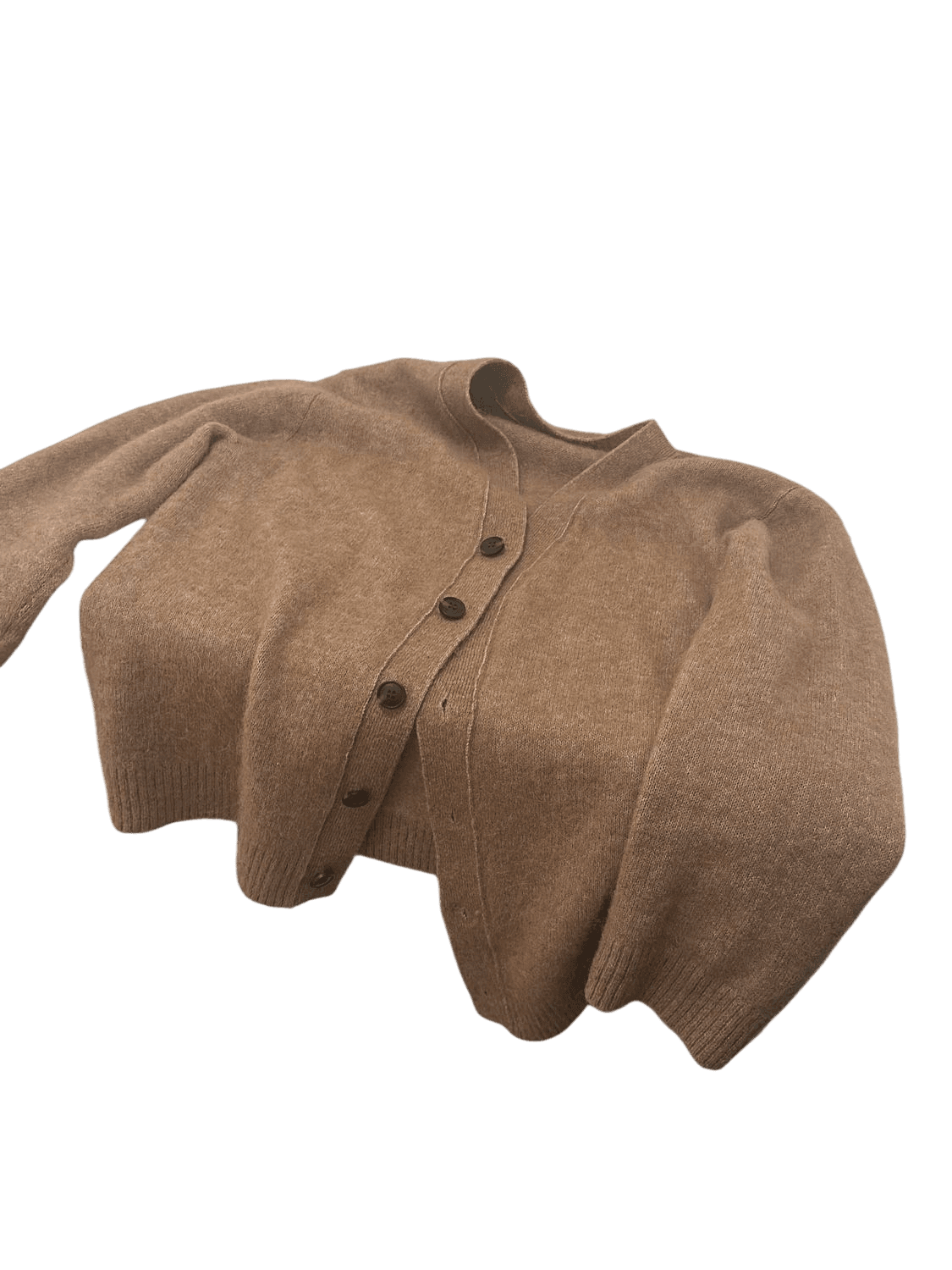 Brown Button-Front Cardigan Sweater 2