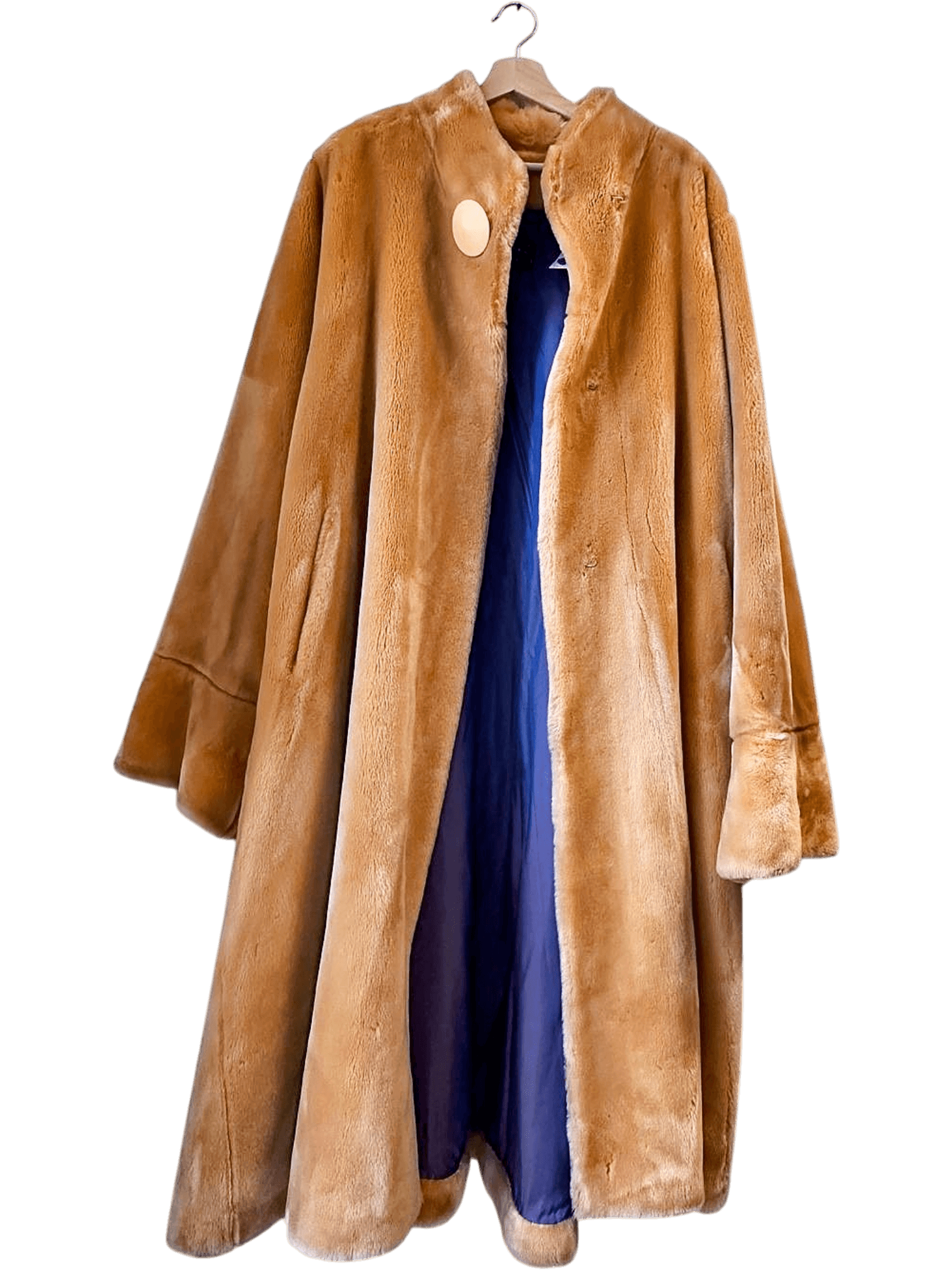 Jean Philippe Rodier Camel Faux Fur Coat with Purple Lining - Paris-New York 3