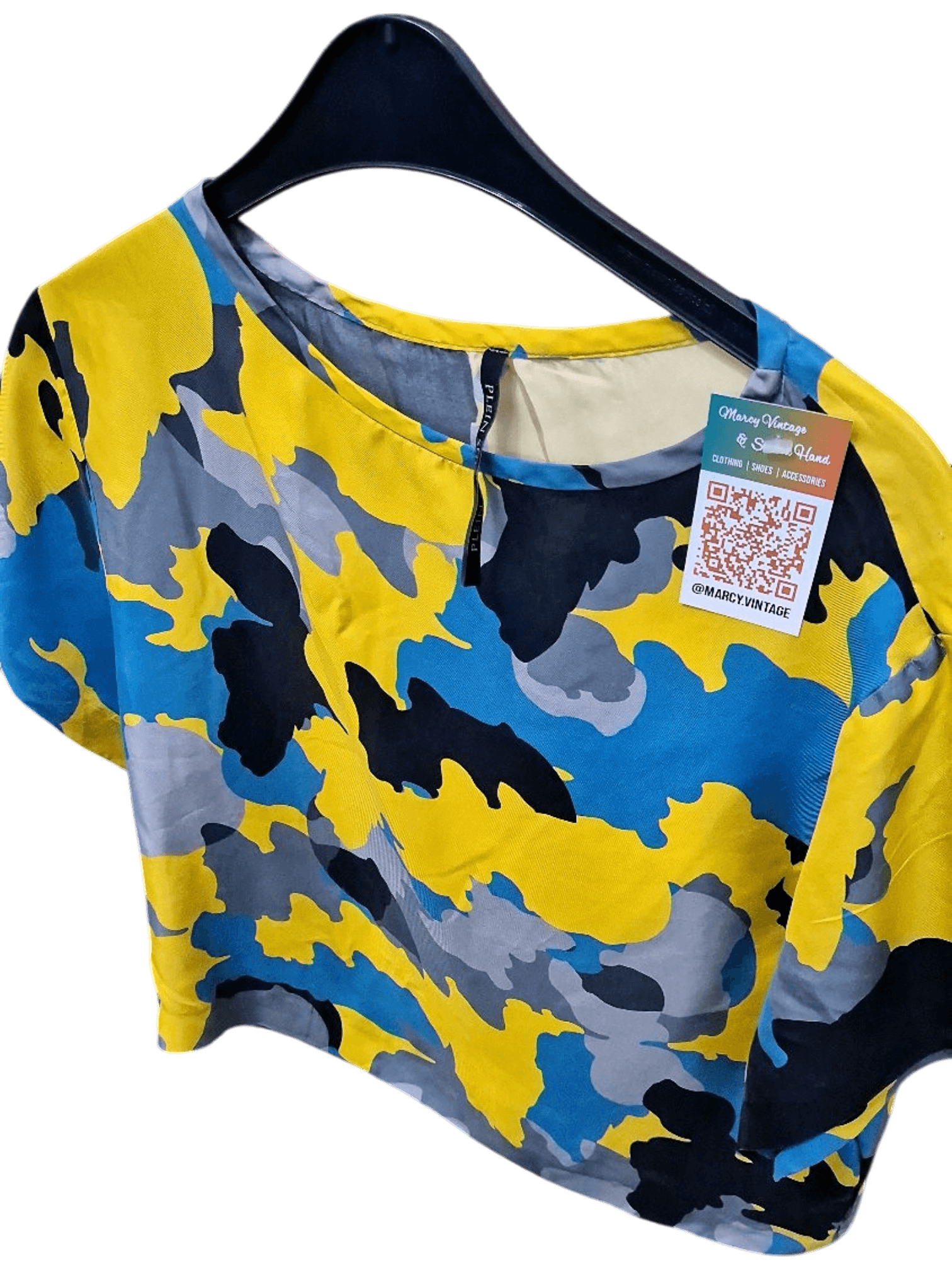 Plein Sud Jeanius Colorful Abstract Print Blouse - Vintage Marcy 1