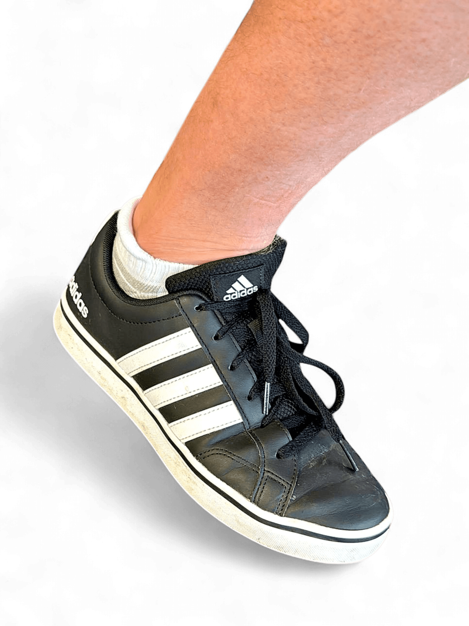 Adidas VS Pace Black Trainers - Classic Three Stripe Design 1