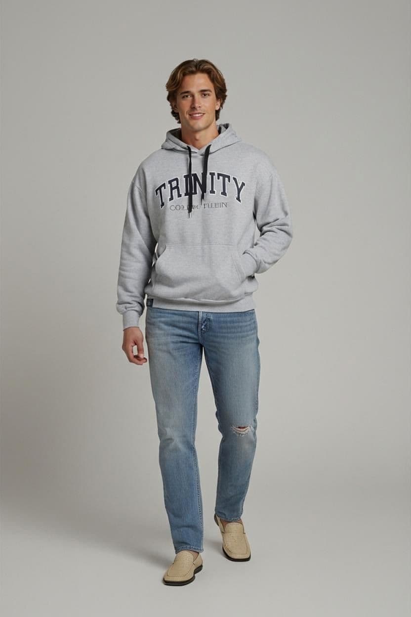 Trinity College Dublin Grey Hoodie - Size S 1