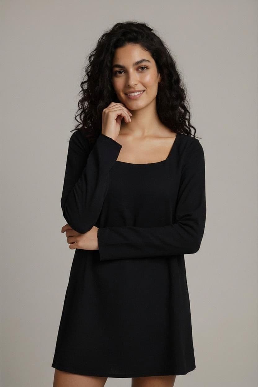 MaxMara Schwarzes Langarm-Kleid - FOR EASY LIVING Kollektion 1