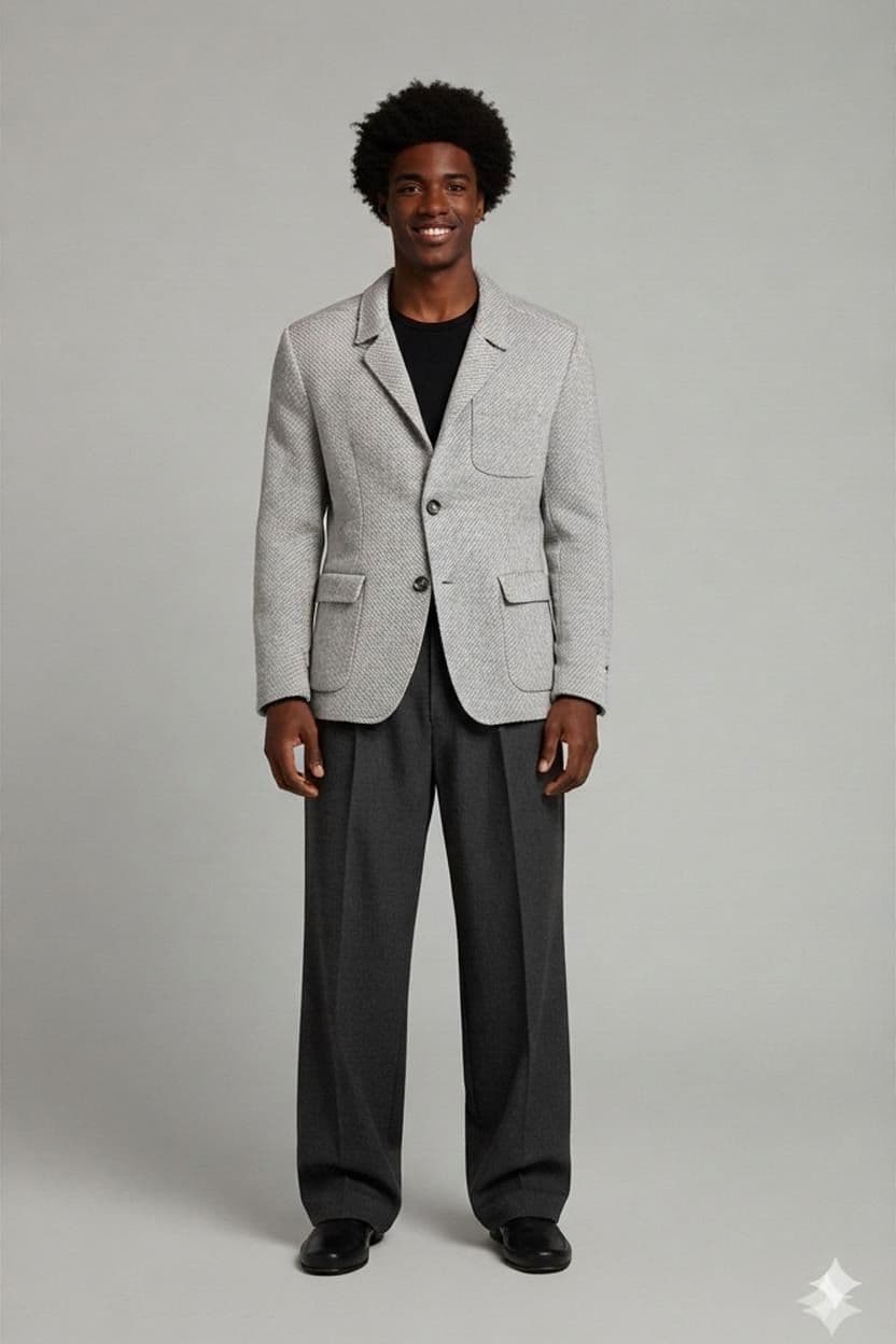 Industrie Australia Button-Down Shirt - Grey Textured - Size Small 1