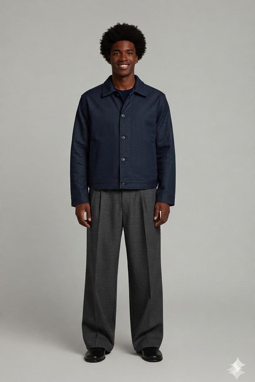 KIOMI Black Leather Jacket - Size M