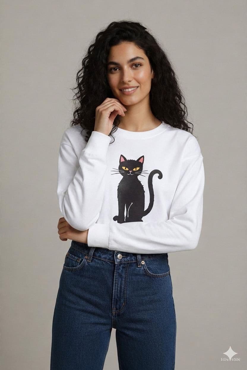 Girls Halloween Cat Long Sleeve Top - New with Tags 1