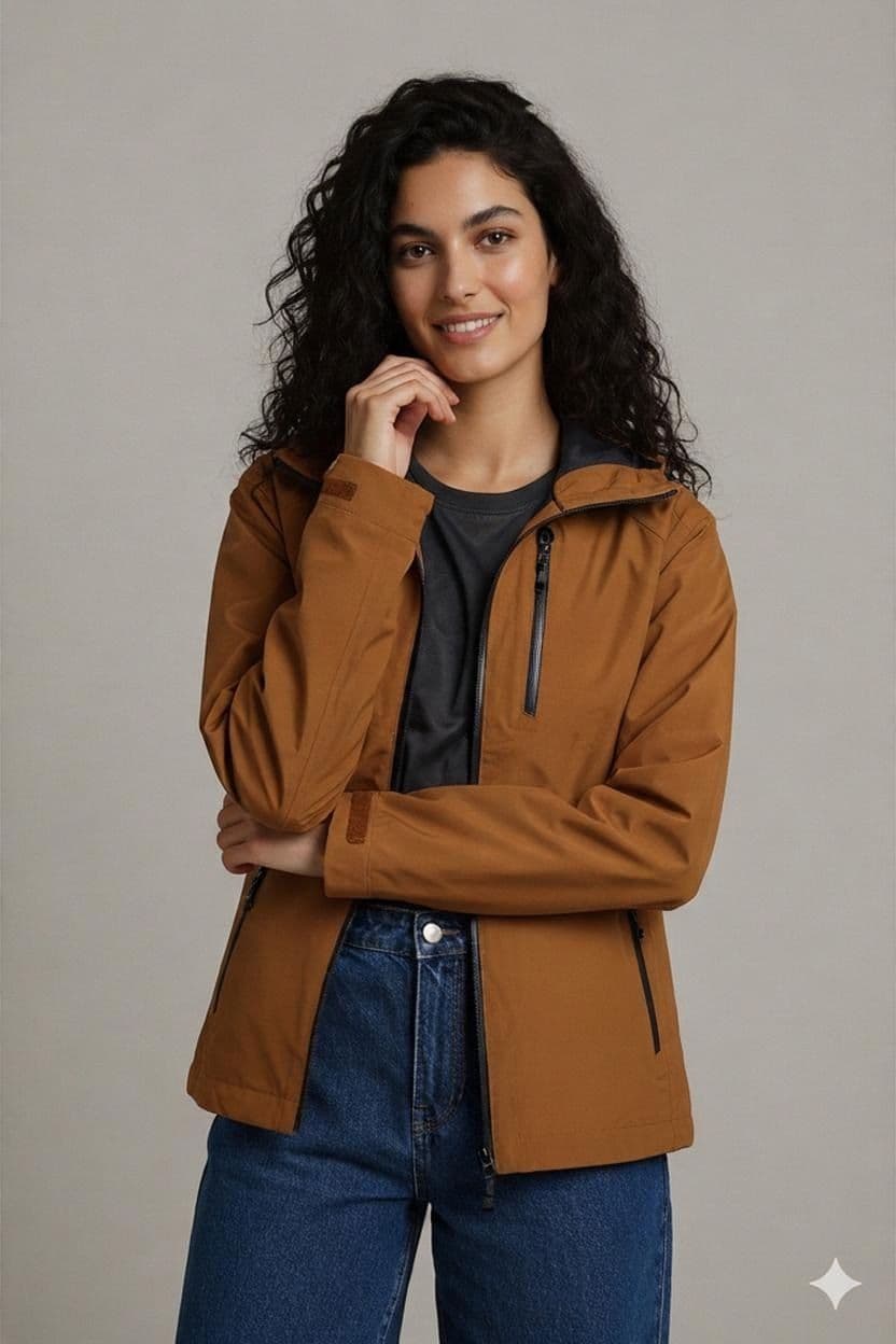 Reversible Mustard/Navy Windbreaker Jacket 1