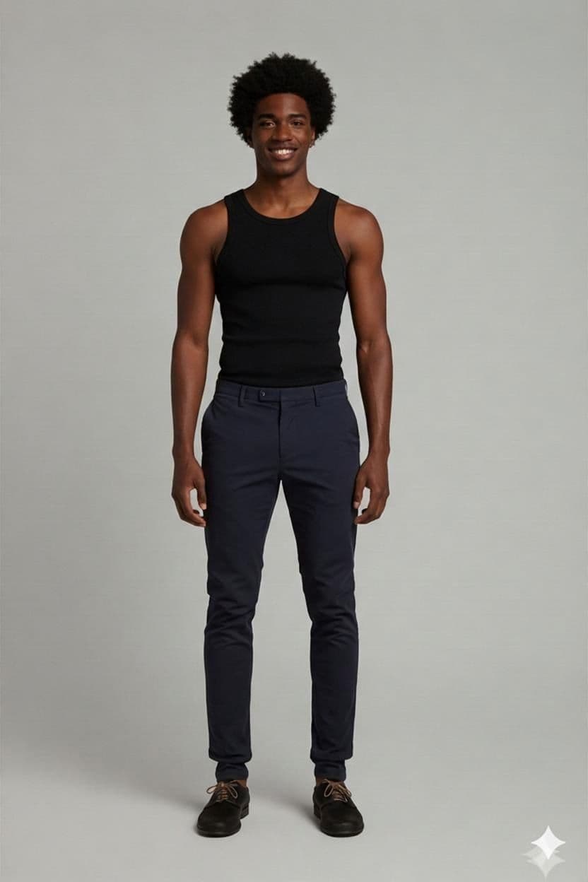 Men's Navy Blue Dress Trousers - Classic Fit 1