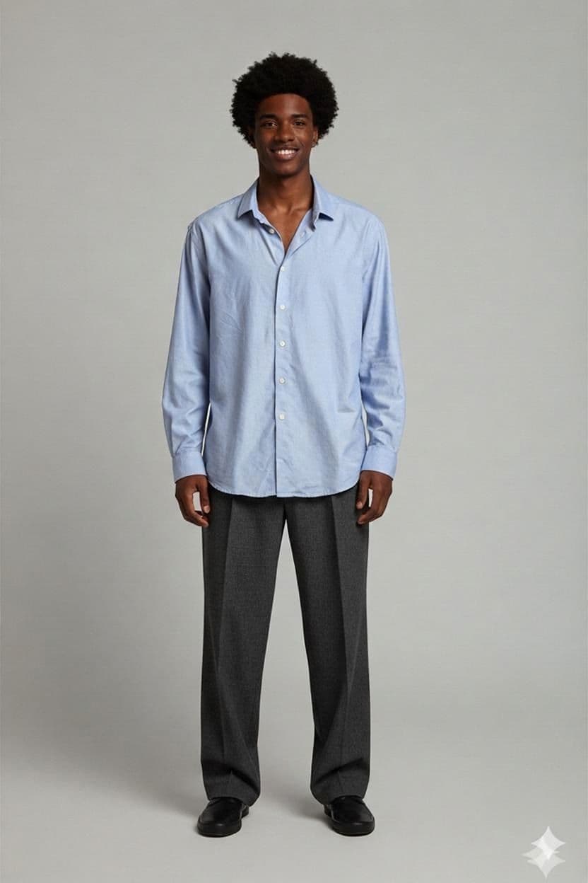 A.Brothers Tailored Light Blue Button-Down Shirt - Size M 1