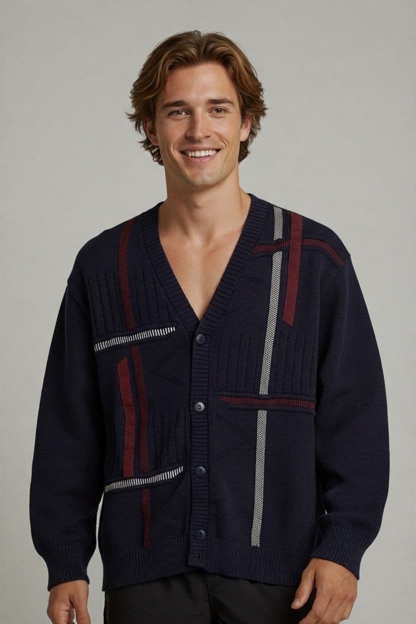 Paul R. Smith Navy Wool Blend Cardigan - Size L 1