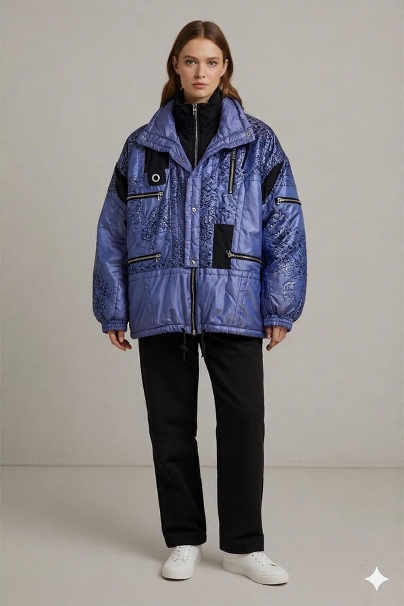 Vintage PRO Line Blue Ski Jacket & Pants Set - Size 40 1