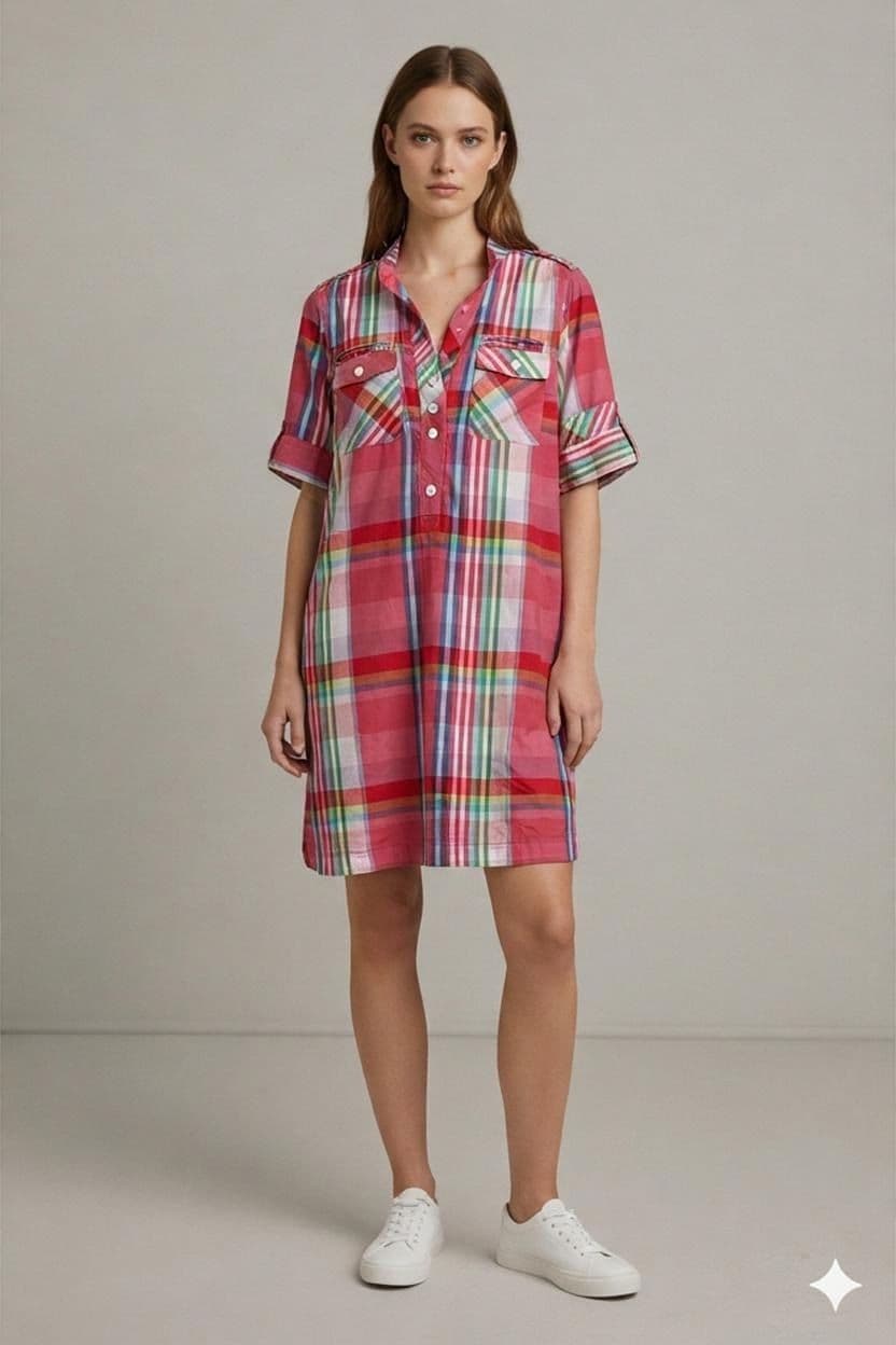 Tommy Hilfiger Kariertes Hemdkleid - Größe S