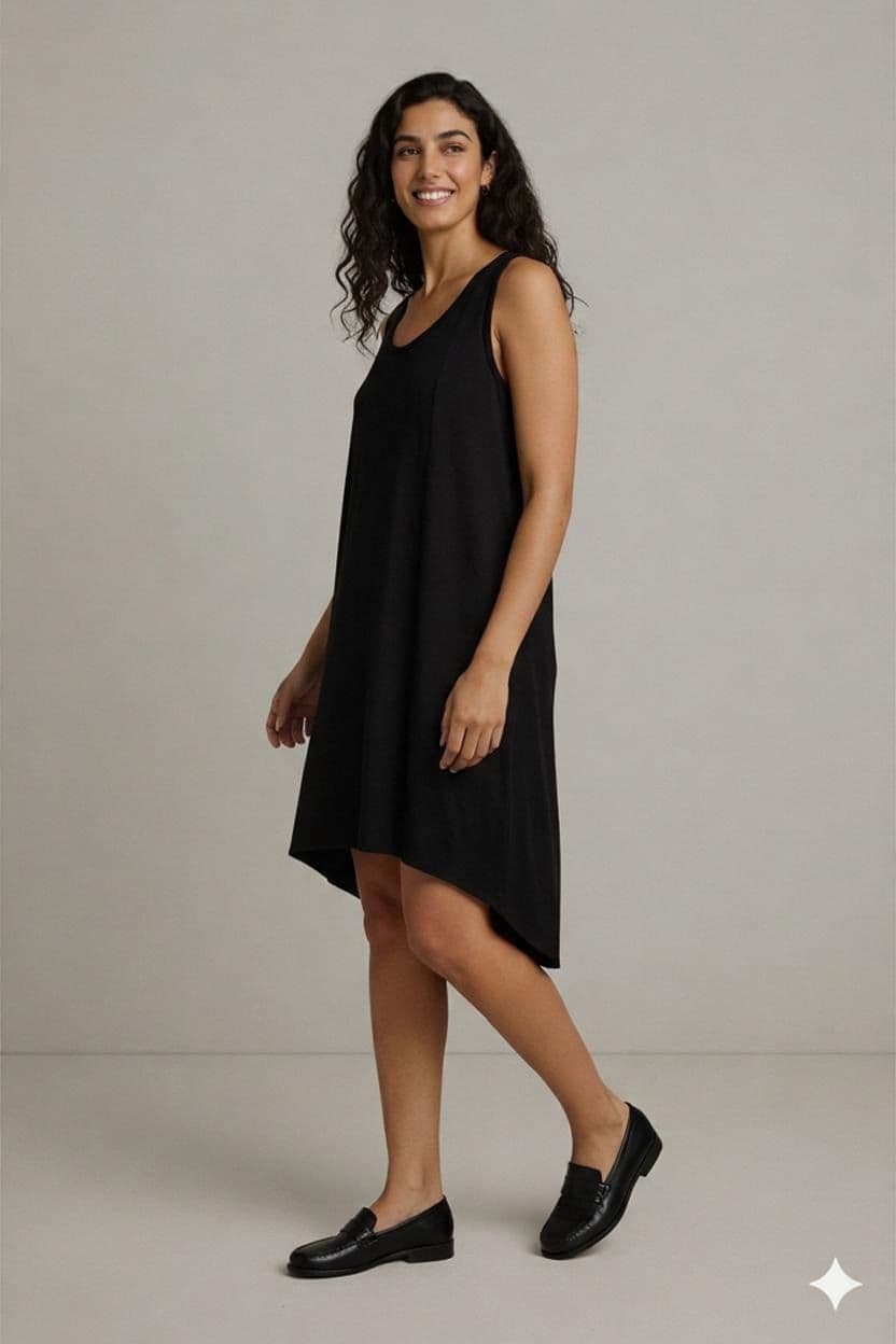 COS Black Sleeveless Shift Dress - Size S