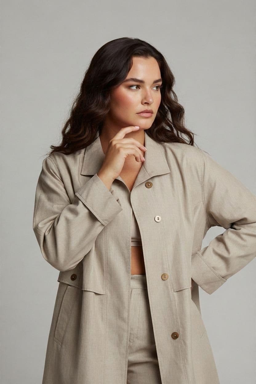 Vintage 90s Hensel & Mortensen Beige Trench Coat - Size 54 1