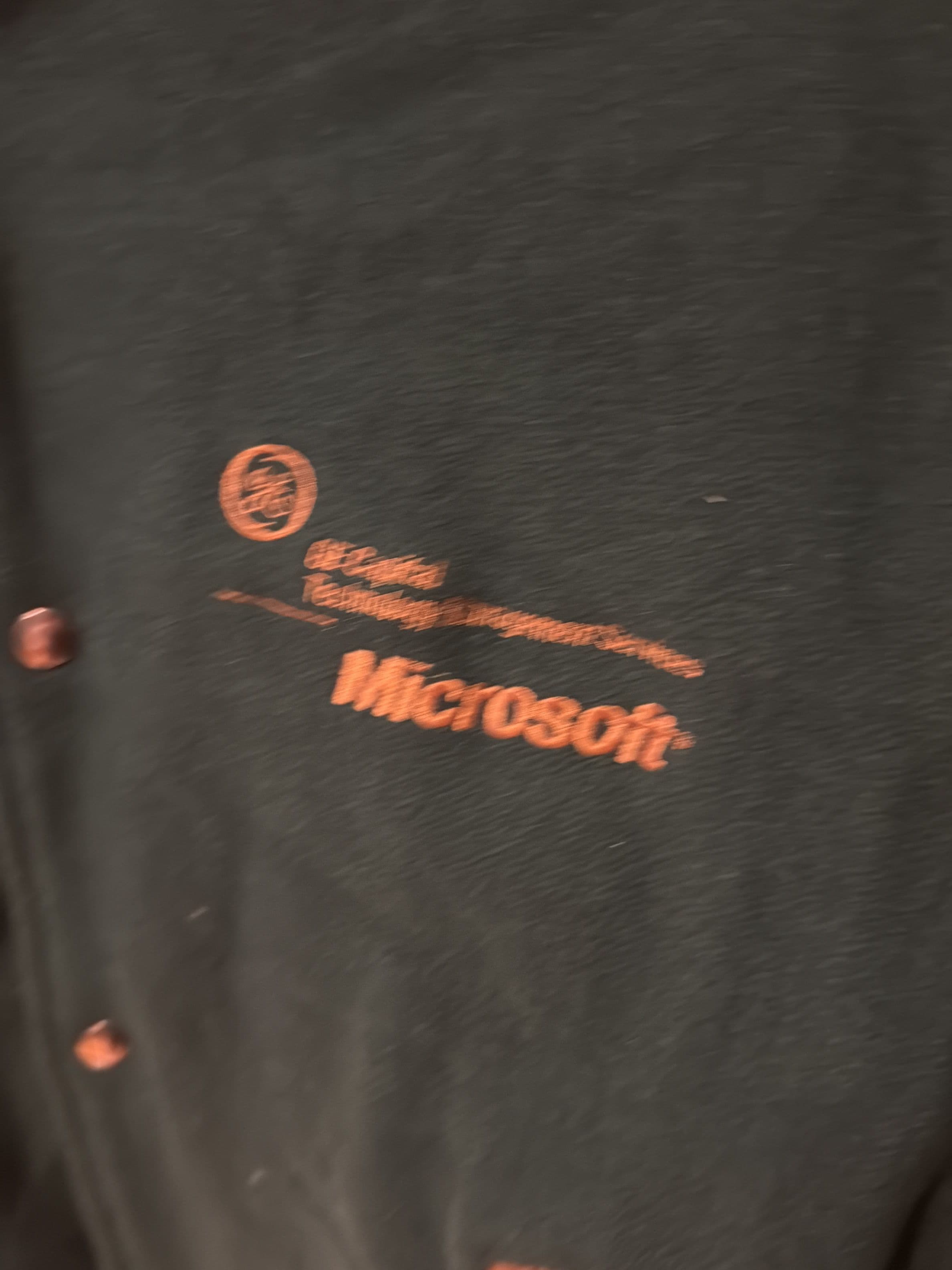 Vintage Microsoft Concord Wool & Leather Bomber Jacket - Size L/G 3