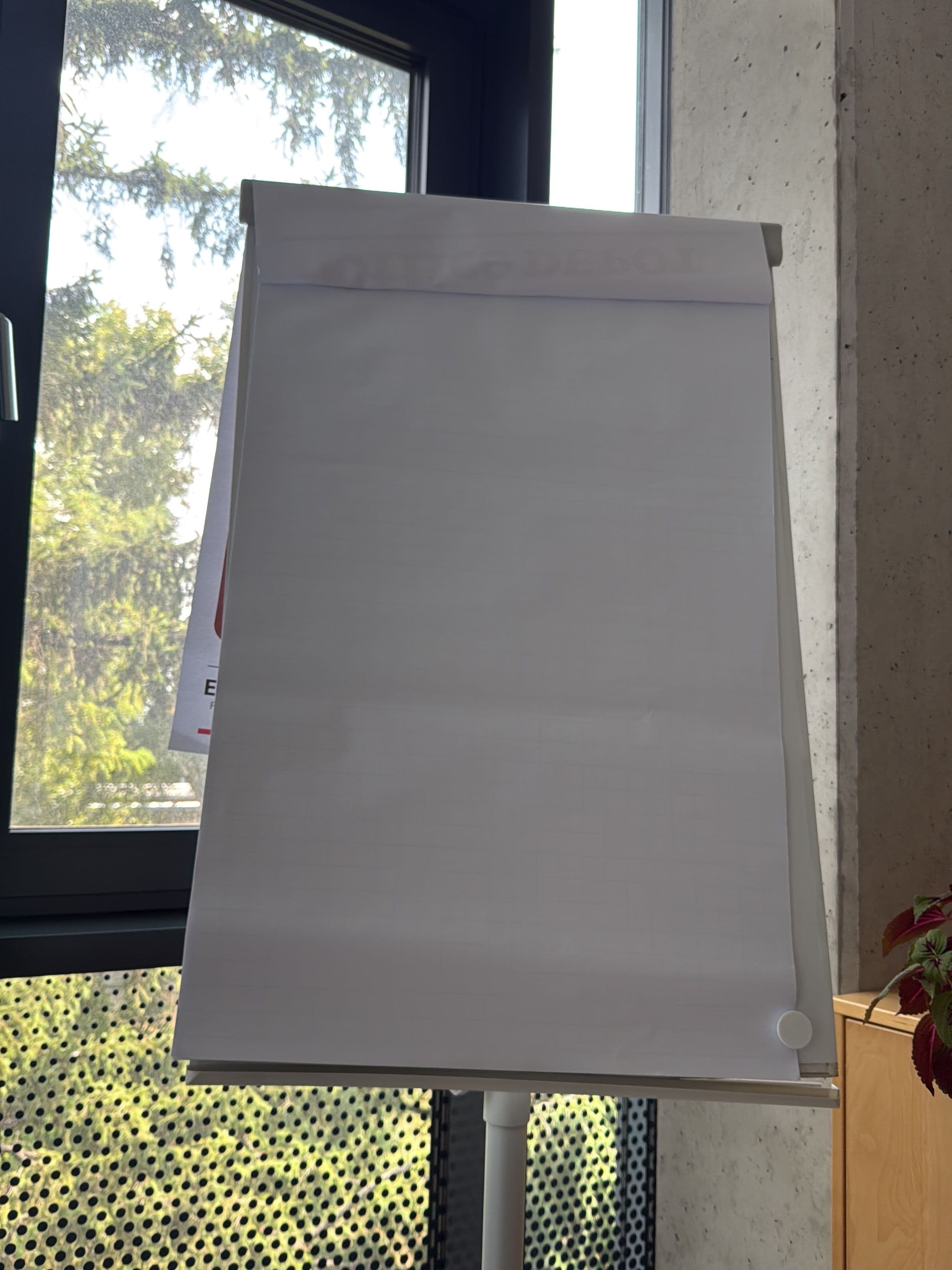 Portable White Flipchart Stand with Blank Paper Pad 2