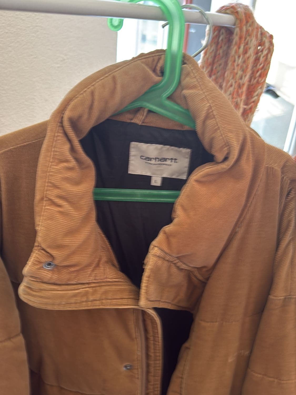 Carhartt Brown Corduroy Puffer Jacket - Size L 1