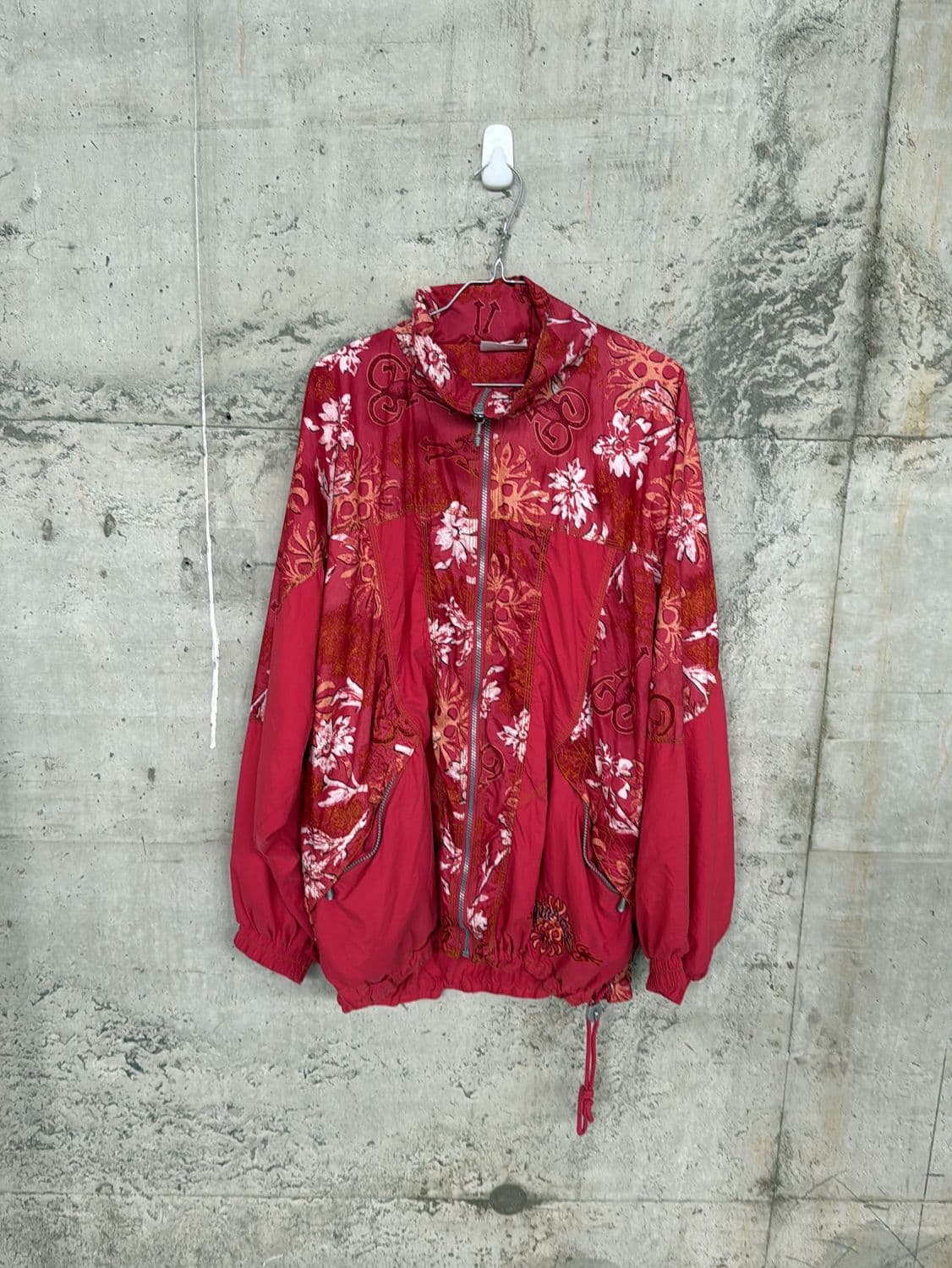 Sportline Red Floral Windbreaker Jacket - Size 44 1