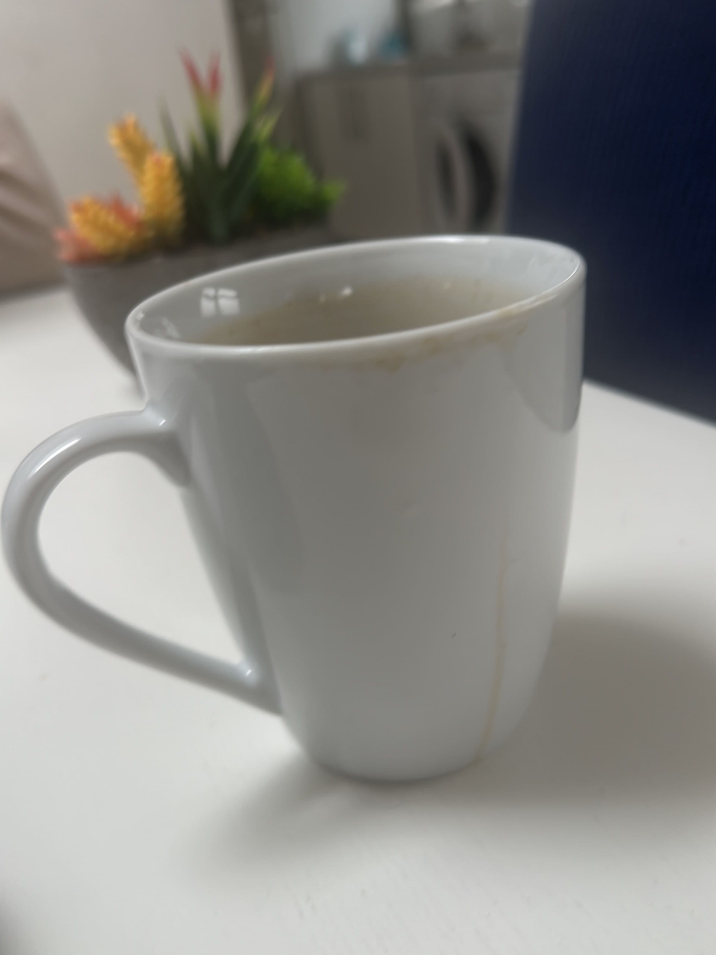 White Ceramic Coffee Mug - Simple Elegant Design 1