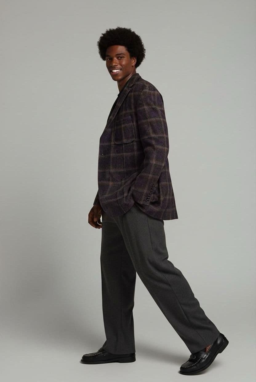 G. Abo Napoli Pure Wool Plaid Blazer - Size 56 - Italian Made 1