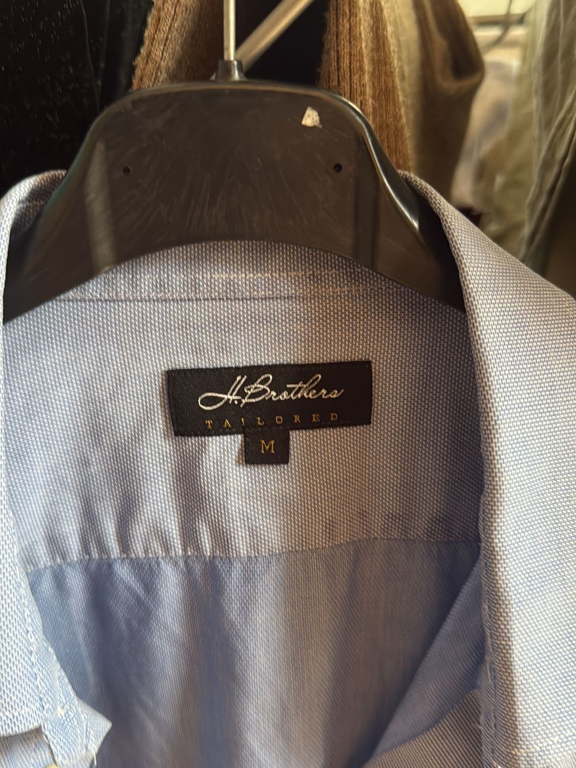 A.Brothers Tailored Light Blue Button-Down Shirt - Size M 3