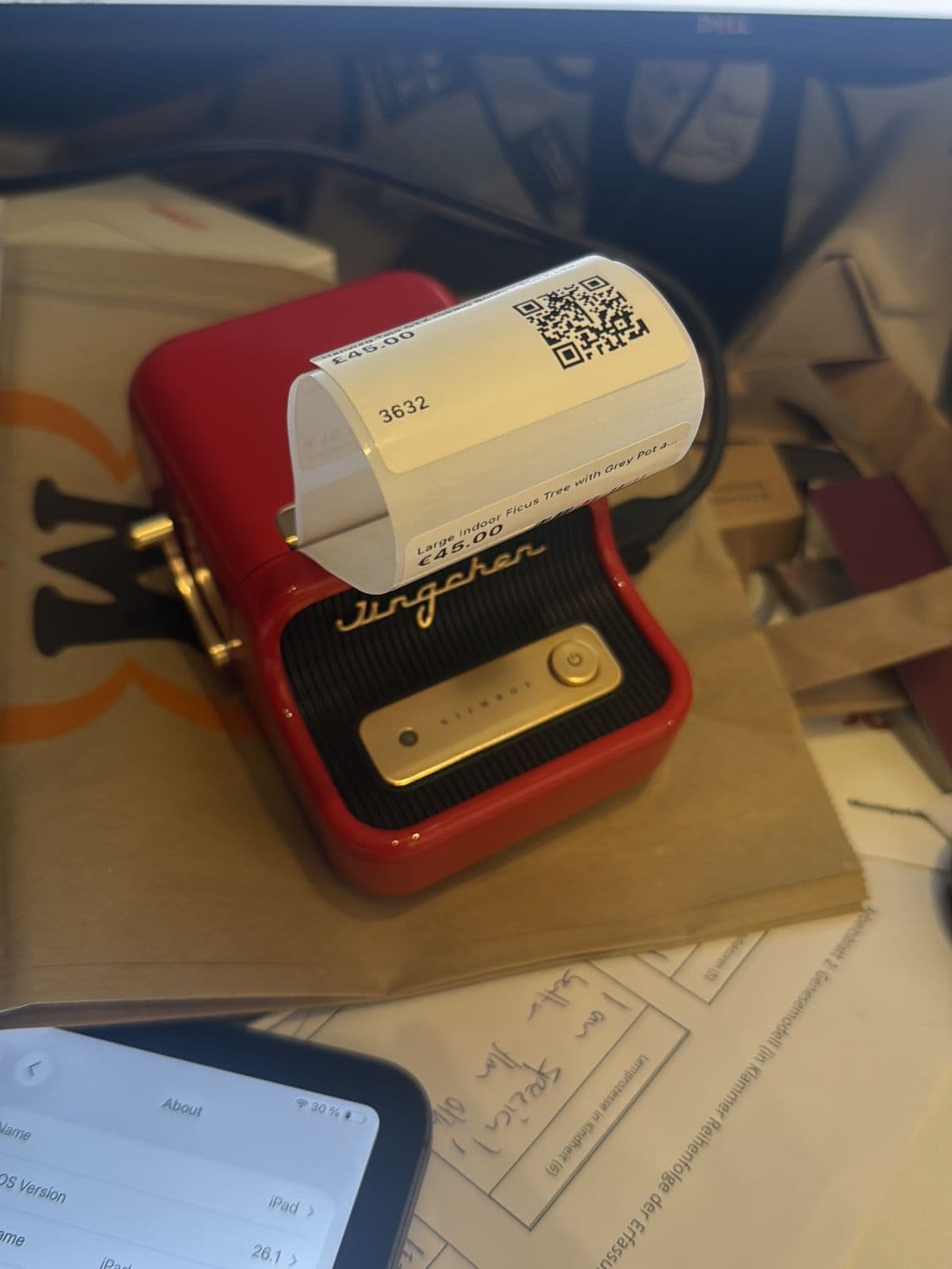 Vintage Finger Red Music Box - Retro Wind-Up Musical Device